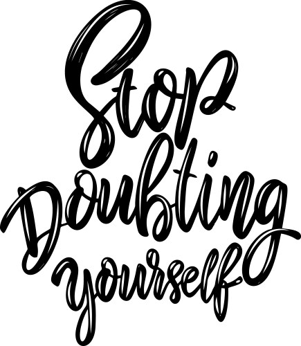 Stop hiding lettering Royalty Free Vector Image