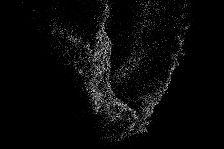 Abstract white grainy texture isolated on black Vector Image