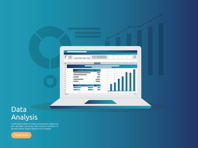 Big Data Analytics Dashboard vector image