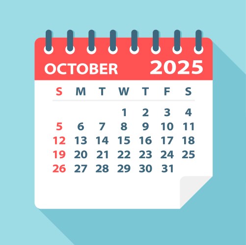 November 2025 calendar leaf Royalty Free Vector Image