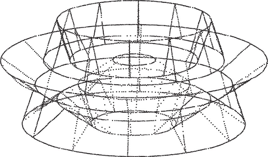 Tech wireframe cylinder 3d line vector image