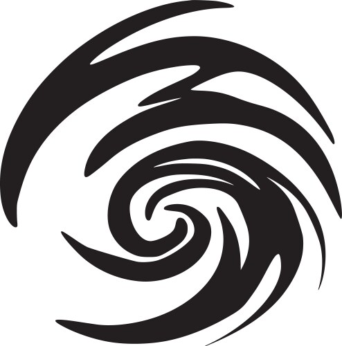 Tornado - black and white Royalty Free Vector Image