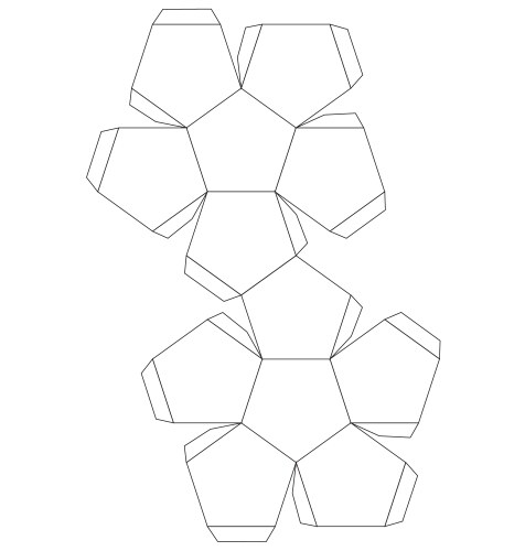 Dodecahedron vector image