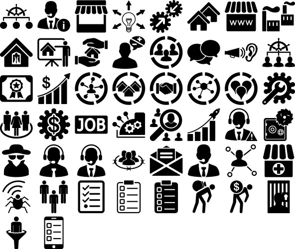 Business Icon Collection Vector Image