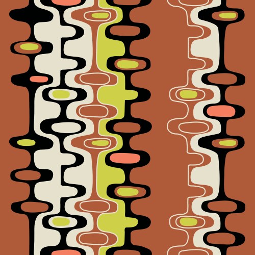 Mid century style seamless pattern Royalty Free Vector Image
