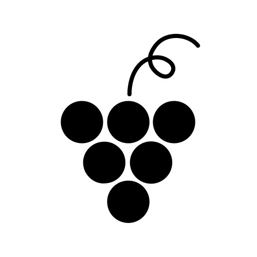 Grapes line icon Royalty Free Vector Image - VectorStock