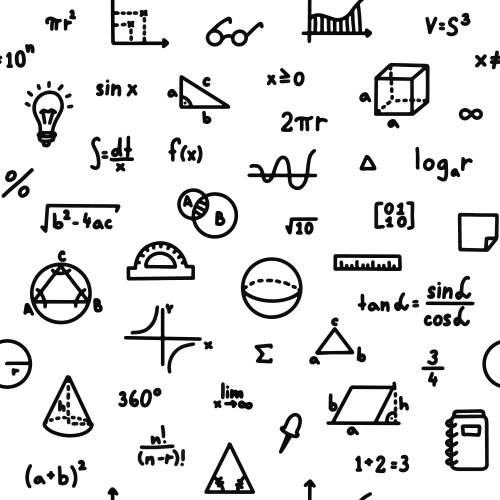 Set Of Math Area Formula Royalty Free Vector Image