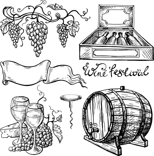 Red wine craft production concept Royalty Free Vector Image