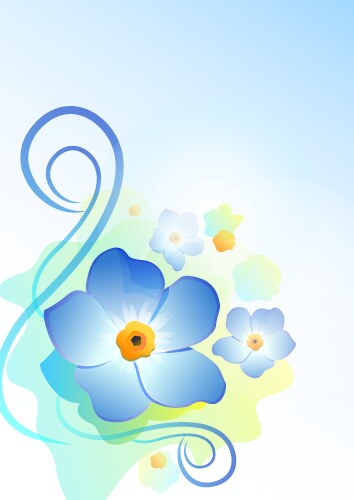 forget-me-not vector image vector image