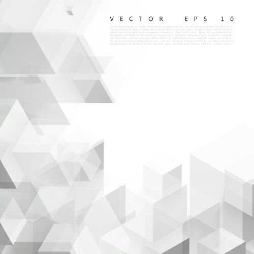 abstract geometric shape from gray cubes vector image vector image