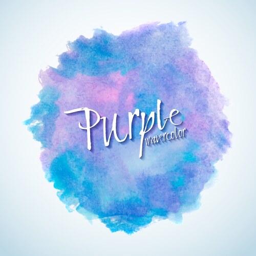 Blue and purple watercolor stain design element Vector Image