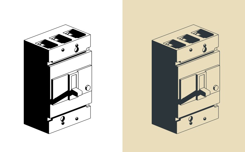 circuit breaker vector image