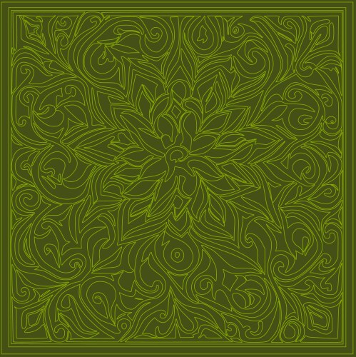 Green floral pattern Royalty Free Vector Image