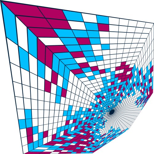 Bright and beautiful 3d mosaic tiles artistic Vector Image