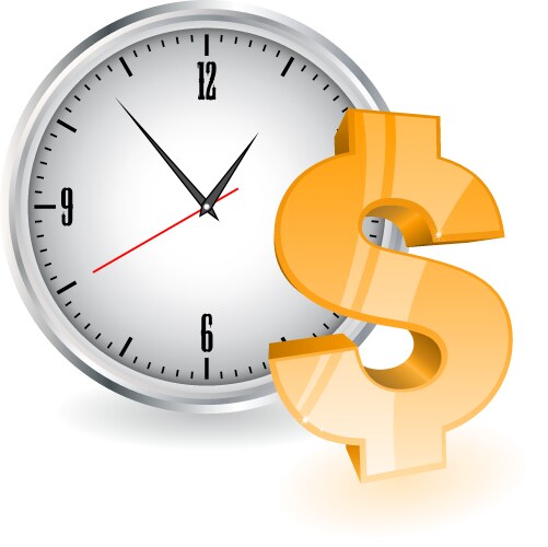 Time is money concept Royalty Free Vector Image