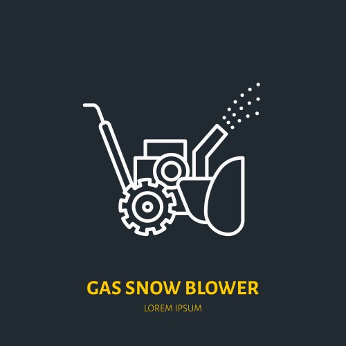 Snow Blower Icon - Winter Equipment Vector Image