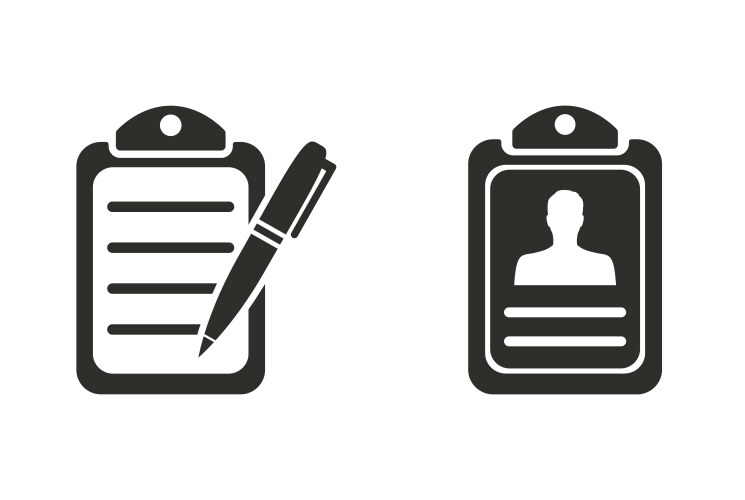 Form icon black isolated Royalty Free Vector Image