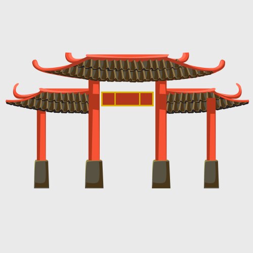 Chinese gate Royalty Free Vector Image - VectorStock