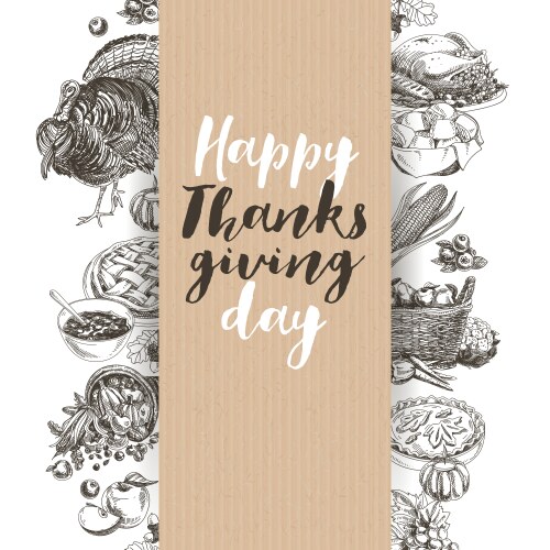 hand drawn thanksgiving