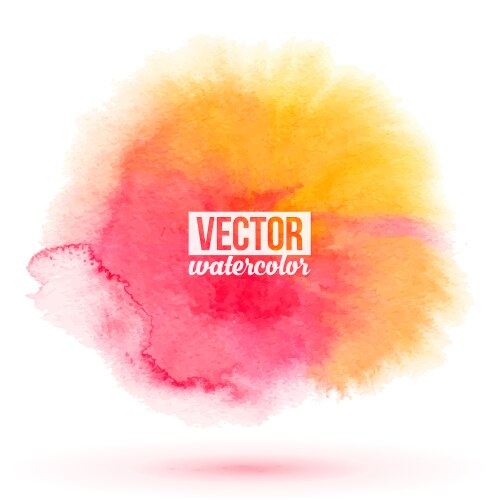 Red and Yellow Watercolor Splash Vector Image