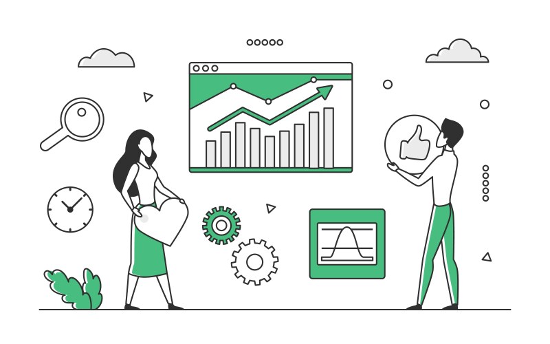 financial stock market trends vector