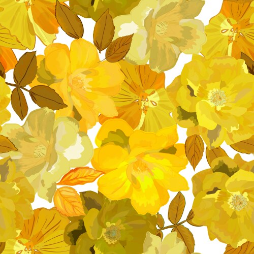 Hand Drawn Floral Seamless Pattern Vector Image