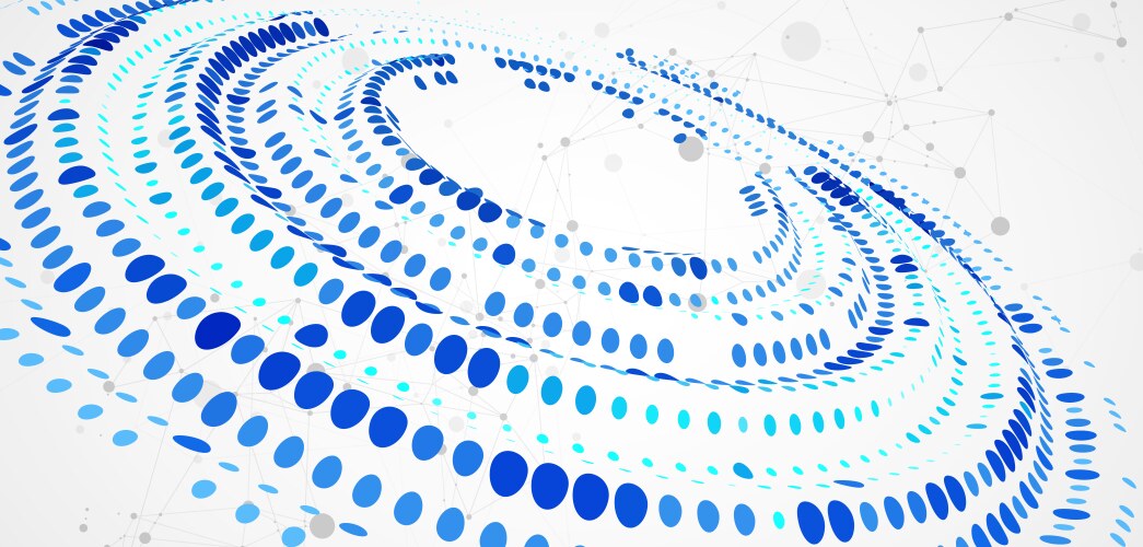 Abstract halftone dotted sphere logo Royalty Free Vector