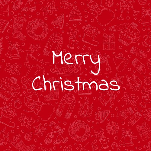 Christmas Doodle Background Vector Image