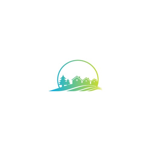 Home realty landscape tree nature logo vector image