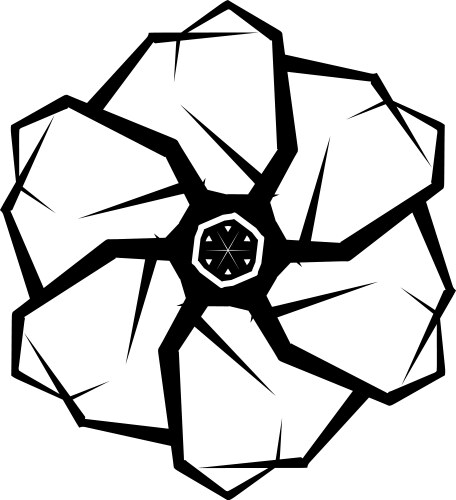 Warning sign falling materials symbol Royalty Free Vector