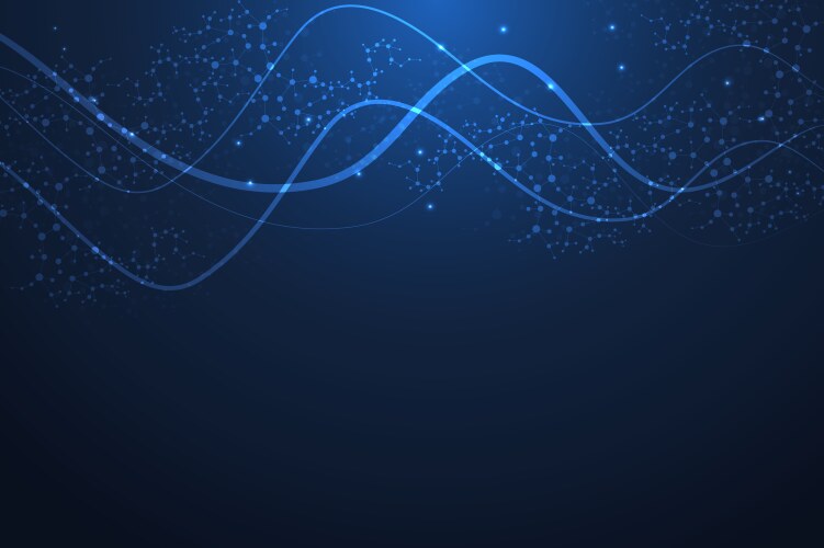 Geometric abstract background with connected line Vector Image