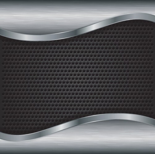 Perforated silver metallic background Royalty Free Vector