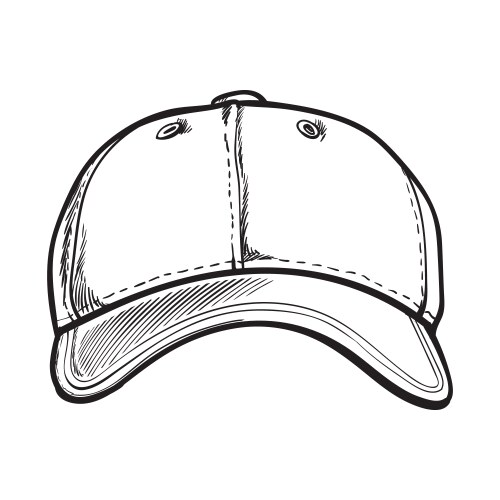 Baseball Cap Sketch Vector Image
