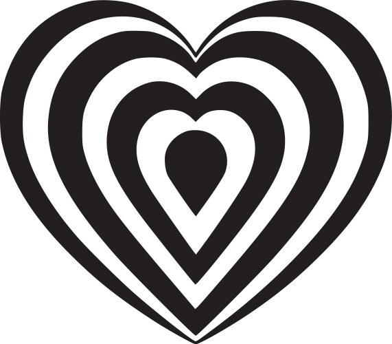 Heart - black and white Royalty Free Vector Image