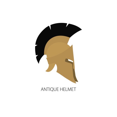 Roman Helmet with Crest Vector Image
