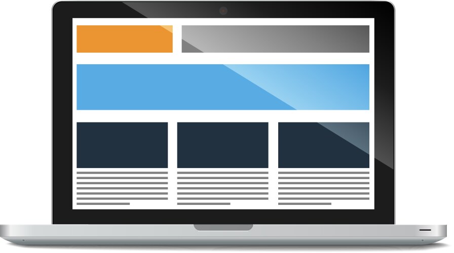 Responsive grid layout Royalty Free Vector Image