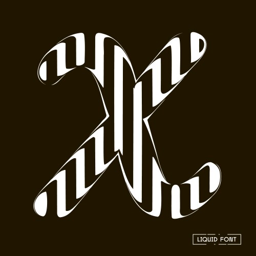 x letter formed parallel lines a made vector image