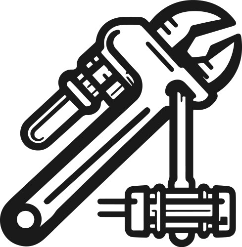Plumber logo with white background Vector Image