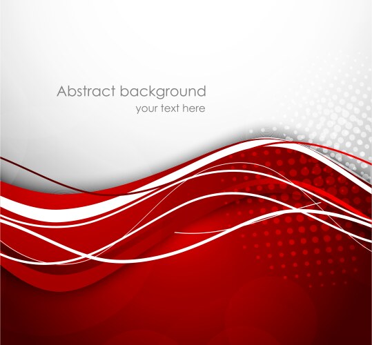 Abstract wavy red background Royalty Free Vector Image