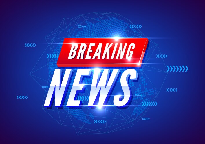 breaking news world background vector image vector image