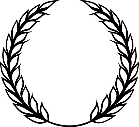 Elegant Feather Wreath Vector Image