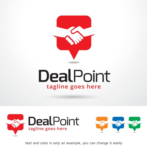 Deal point logo template vector image