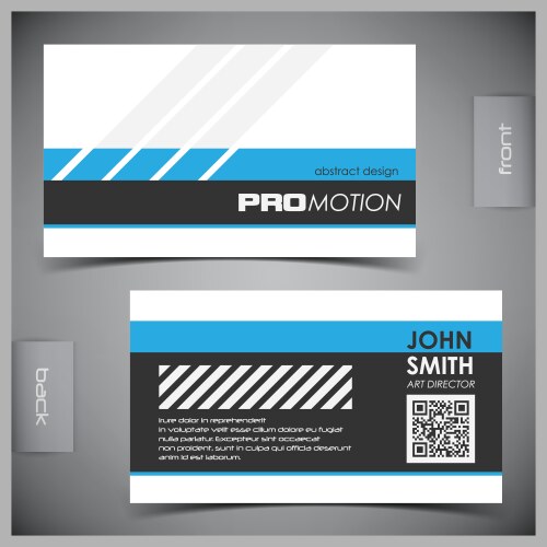 set creative business cards vector image