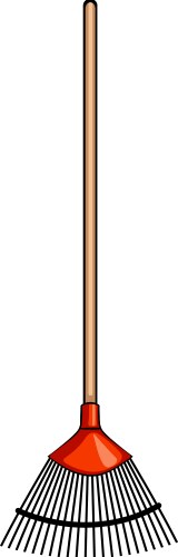Garden rake agriculture tool Royalty Free Vector Image