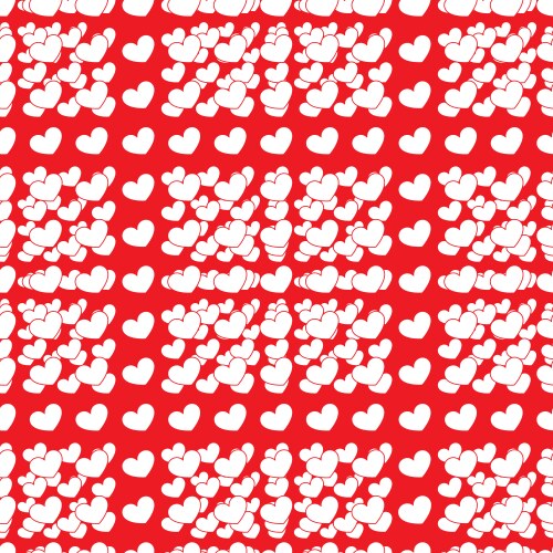 Red heart seamless pattern Royalty Free Vector Image