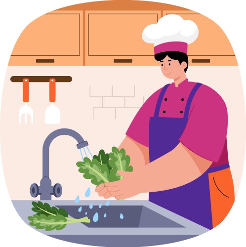 Wash vegetable Vector Images & Graphics for Commercial Use | VectorStock