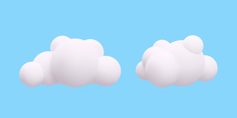 render of realistic white clouds vector image vector image