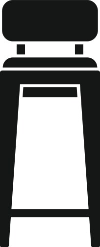 Black silhouette of a tall bar stool with round Vector Image