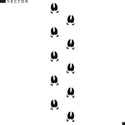 Pig Paw Prints - Farm Animal Set Vector Image