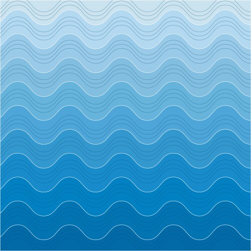 Blue waves sea background Royalty Free Vector Image